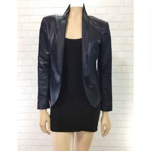 Satin Theory cropped blazer